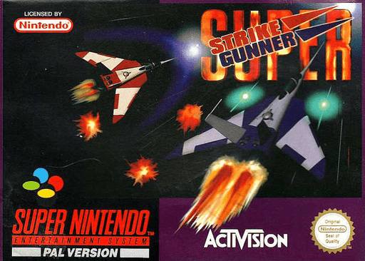 Super Strike Gunner box art for Super Nintendo